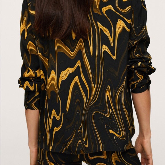 Mango Marble-print blouse - Picture 4 of 6